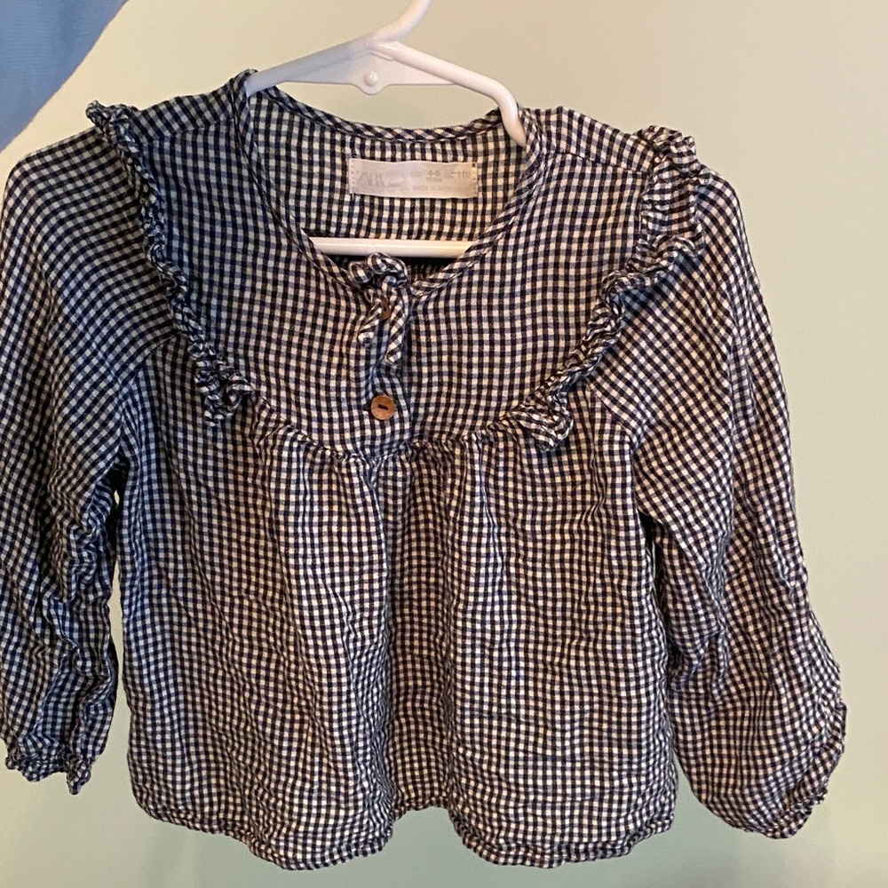 Gingham Zara top